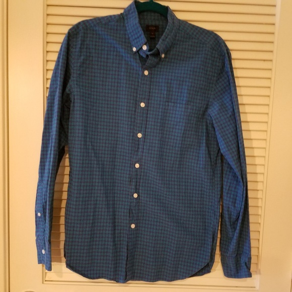 J. Crew Other - J CREW Men's Blue Plaid Button Dress Shirt